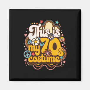 Aimant Voici Mon les années 70 Costume Thème Partie Hippi