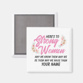 Aimant Voici une citation de femmes fortes Script moderne (Recto/Verso)