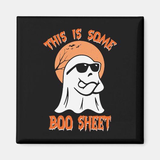 Aimant Voici Une Fiche De Boite Halloween Cool Ghost Fun (Devant)