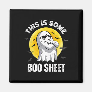 Aimant Voici Une Petite Feuille De Boite Halloween Ghost