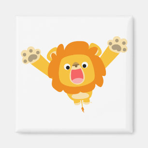 Aimant Voici venir l'aimant de problème (lion mignon de