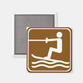 Aimant Voie de ski nautique (Recto/Verso)
