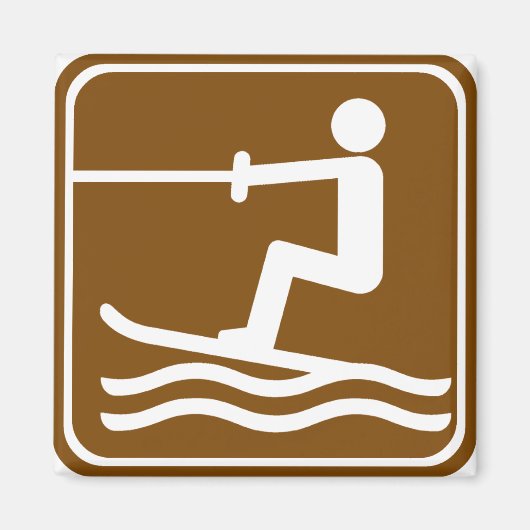 Aimant Voie de ski nautique (Devant)