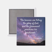 Aimant Voie Lactée de nuit Psaume 19:1 (Recto/Verso)