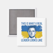 Aimant Voilà à quoi ressemble un vrai dirigeant ukrainien (Recto/Verso)