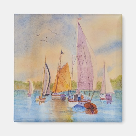Aimant voile de coucher de soleil (Devant)