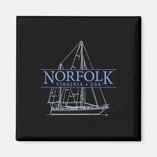 Aimant Voile Norfolk Virginie (Devant)