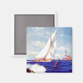 Aimant Voile Par Le Phare par Albert B. Marks (Recto/Verso)