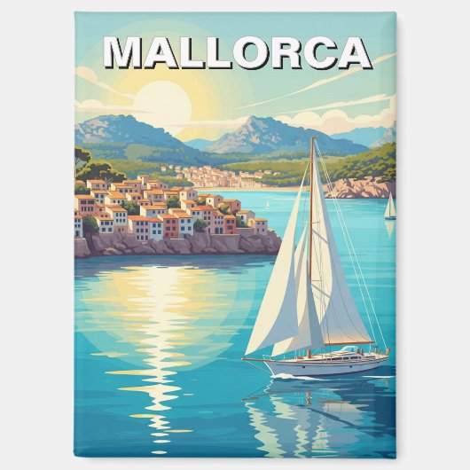 Aimant Voilier à Majorque Espagne Voyage (Recto)