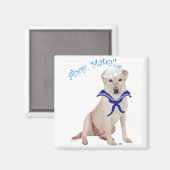 Aimant Voilier jaune du Labrador (Recto/Verso)