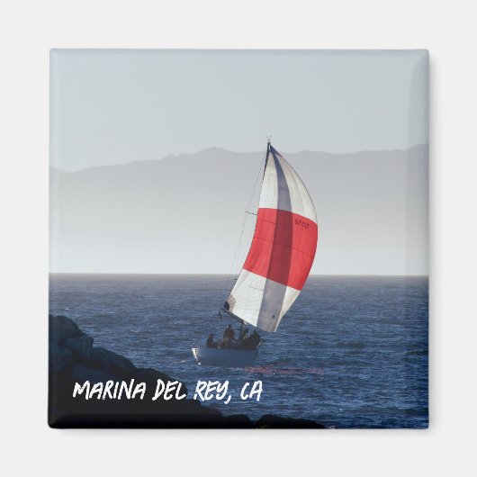 Aimant Voilier - Marina Del Rey, CA (Devant)