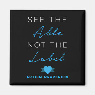 Aimant Voir Able Not The Étiquette Autism Down Syndrome A