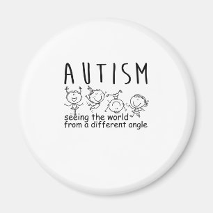 Aimant Voir Le Monde À Un Autre Angle De L'Autisme