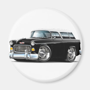 Aimant Voiture 1955 Noir-Blanche de nomade de Chevy