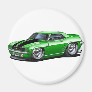 Aimant Voiture 1969 Vert-Noire de Camaro