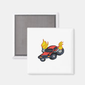 Aimant Voiture à flammes (Recto/Verso)