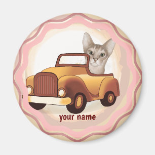 Aimant Voiture Abyssinian Chat