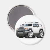 Aimant Voiture blanche Fj Cruiser (Recto/Verso)