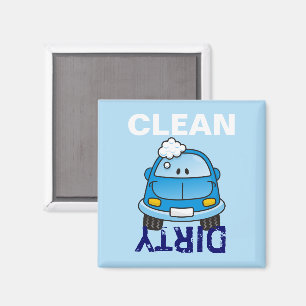 Aimant Voiture bleue avec bulles