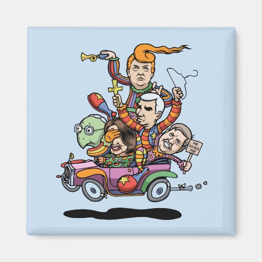 Aimant Voiture Clown 5-19 (Devant)