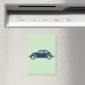 Aimant voiture cool bleu rétro avec des menottes (In Situ (Lave-vaisselle))