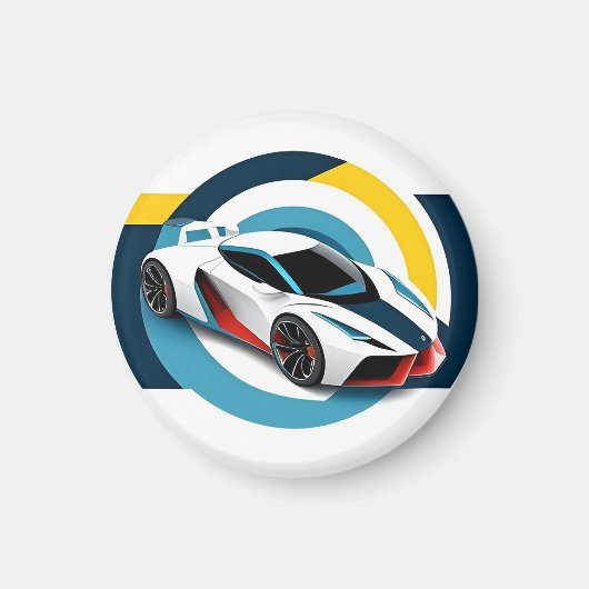 Aimant Voiture de course au design dynamique (Devant)