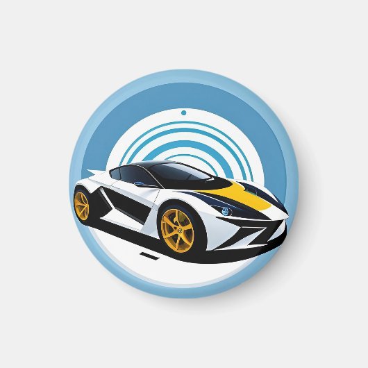 Aimant Voiture de course au design dynamique (Devant)