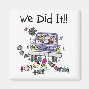 Aimant Voiture de Mariage mariée