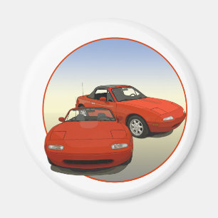 Aimant Voiture de sport Avenue Art Red