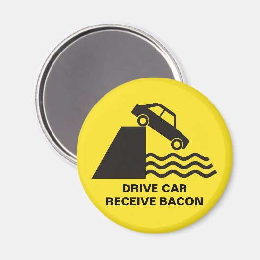 Aimant Voiture de voiture - Bacon de réception (Recto/Verso)