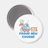 Aimant Voiture Fière Nouveau Cousin C'est un garçon (Recto/Verso)