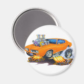 Aimant Voiture GTO Orange 1969 (Recto/Verso)