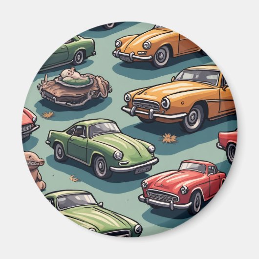 Aimant Voiture mignonne (Devant)