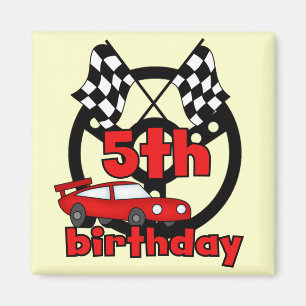 Aimant Voiture Racing 5e Anniversaire Tshirts et cadeaux