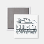 Aimant Voiture rapide publique Notaire Mobile avec numéro (Recto/Verso)