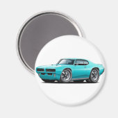 Aimant Voiture Turquoise GTO 1968-69 (Recto/Verso)