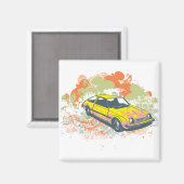 Aimant Voiture Vintage (Recto/Verso)