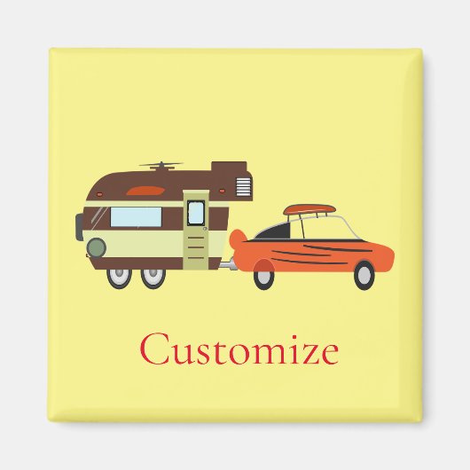 Aimant Voiture Vintage et Camper Thunder_Cove (Devant)