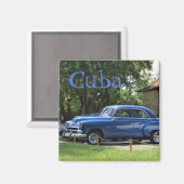 Aimant Voitures classiques rétro américaines à Cuba (Recto/Verso)