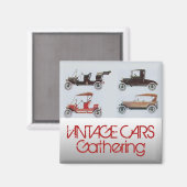 Aimant Voitures Vintage Rassembler Auto Classique (Recto/Verso)