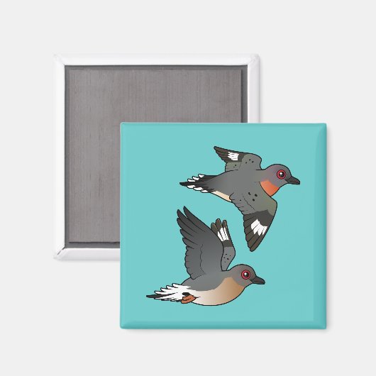 Aimant Vol de passagers Pigeon (Recto/Verso)