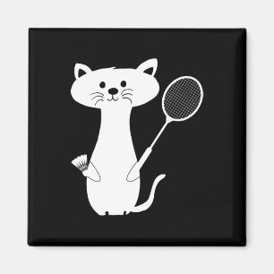 Aimant Volant de badminton Chat Homme Femme Enfants