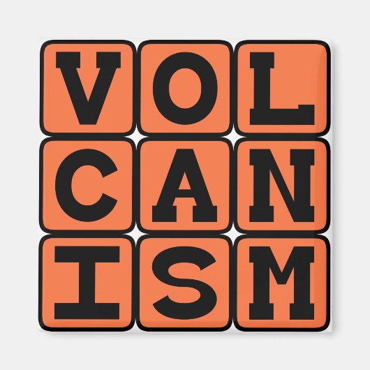 Aimant Volcanisme, éruption de roche en fusion (Devant)