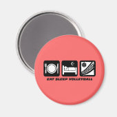 Aimant volley-ball amusant (Recto/Verso)