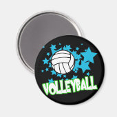 Aimant Volley-ball avec étoiles (Recto/Verso)