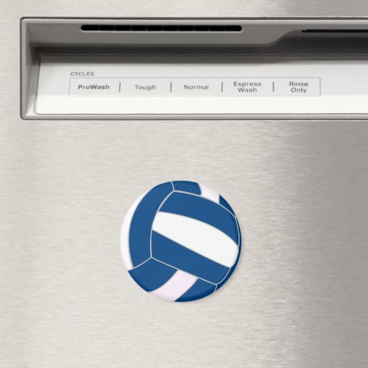 Aimant Volley-ball bleu et blanc (In Situ (Lave-vaisselle))