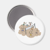 Aimant Volley-ball de plage (Recto/Verso)