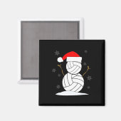 Aimant Volley-ball Snowman Xmas (Recto/Verso)