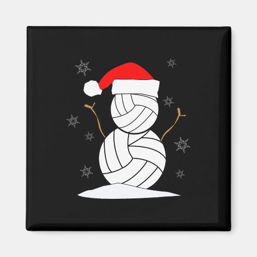 Aimant Volley-ball Snowman Xmas (Devant)