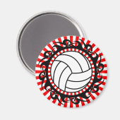 Aimant volley-ball tribal (Recto/Verso)